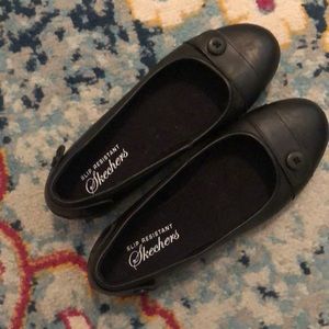 Skechers Work Slip Resistant Black Ballet Flats